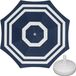 Merkloos Parasol - Navy - Achthoek - Stokparasol - Polyester - Hout - D180 cm