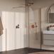 Brauer Oblivion - Inloopdouche - Helder Glas - 100 x 200 cm - met Zijwand 40 cm - incl. Glascoating - PVD Koper Geborsteld