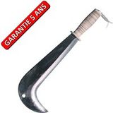 Outils Perrin Serpe Italienne 29 Cm – Manche Cuir Naturel – Acier C50 Trempé À L'Huile – Outil Pour Débrancher Au Bois Dur
