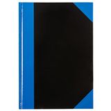 Idena 542900 - Notitieboek DIN A4, 96 vel, 70 g/m², gelijnd, harde kaft, blauw/zwart, 1 st.