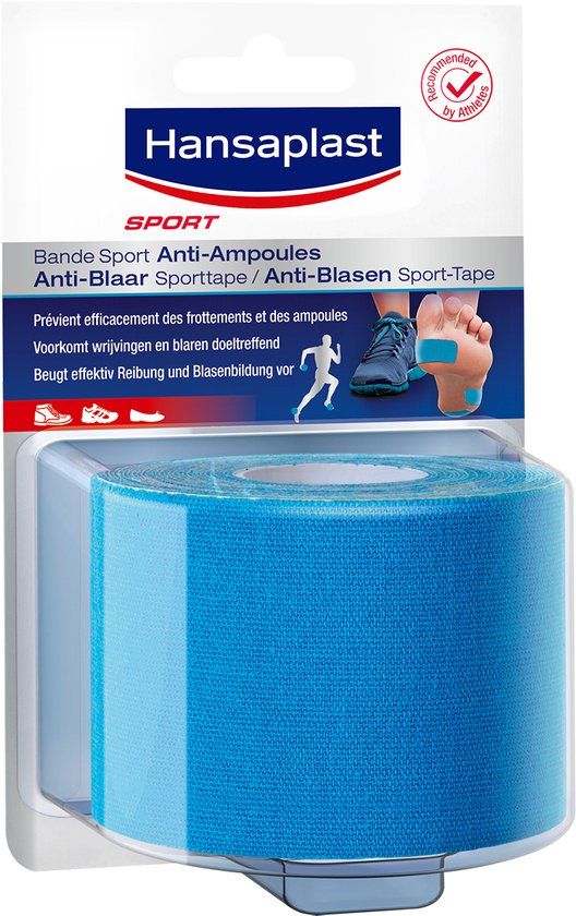Hansaplast Sport Anti-Blaren Tape - 5cm x 2.5m - Blauw