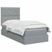 vidaXL - Opslag bed met matras met opslag Lichtgrijs 90 x 190 cm Stof