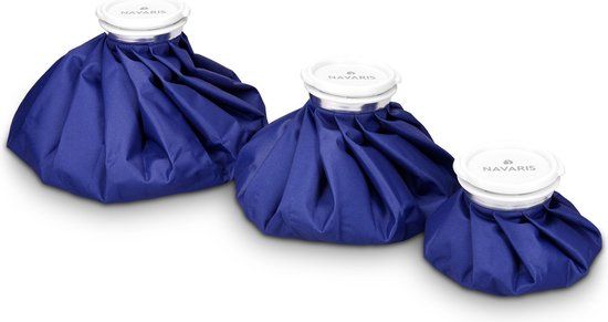 Navaris Hot & Cold Bags - IJs- en warmwaterzak in één - Blauw - Set van 3