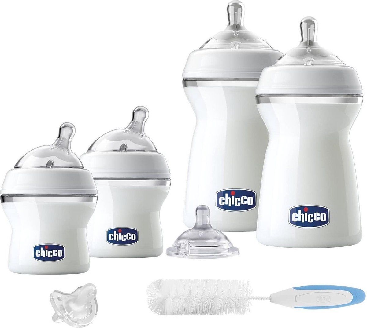 Chicco Starterset Baby Siliconen 150/250 ml Wit 7 Delig