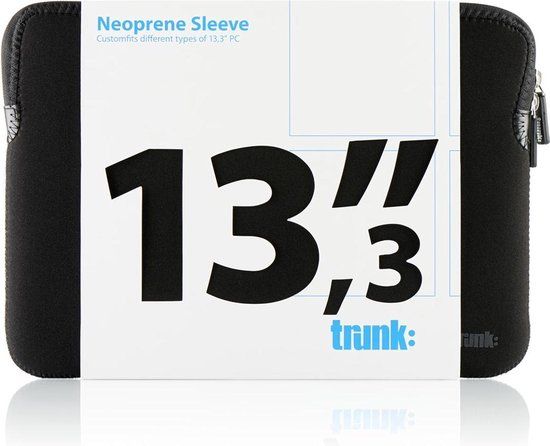 Trunk TR-PC13-BLK Laptoptas Sleeve 33,8 cm (13.3") Zwart