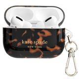 Kate Spade New York AirPods Pro beschermhoes met sleutelhanger ring - schildpad compatibel met AirPods Pro 2e/1e generatie