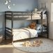 Interlink SAS Interlink Stapelbed Lavi - Antraciet - Hout - Eenpersoons