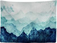 Ulticool Wandkleed 200x150 cm – Natuur Bergen Blauw Wit