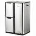 Bayt Prullenbak 60 Liter RVS Pedaalemmer met 3 Vakken en Soft-close Zilver
