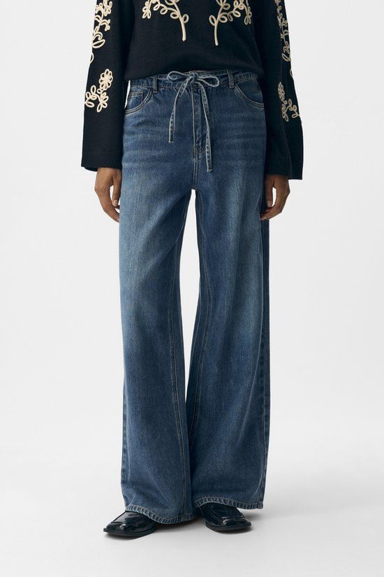 OBJECT COLLECTORS ITEM Object Jeans Objrosie Mw Wide Jeans Noos 23046943 Medium Blue Denim - Women's XL