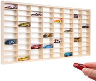 Creative Deco Wandvertoningskast Planken | 80 Vakken | 78.5 x 40 x 4 cm | Houten Vingerhoed Ongeverfd Gewoon Hout | Perfect voor Opslag, Decoupage en Decoratie