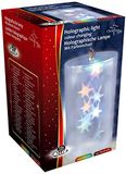 Christmas Gift 00260 kerstcilinderdror, 15 leds, B/O, 3 x AA-batterijen, wit