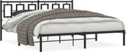Maison Exclusive - Lit cadre avec tête de lit en métal noir 183x213 cm