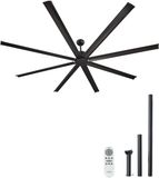Vevor 243cm Aluminium Plafondventilator Zwart