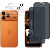 Phonillico® Privacy Gehard Glas voor iPhone 17 PRO met Camera Bescherming [Pack 2]
