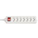 LINDY 73168 - Stekkerdoos - wit - 2300 watt - Met aan/uit schakelaar