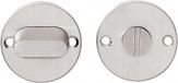 Intersteel Rozet rond plat 50 mm toilet-/badkamersluiting zonder venster met 8 mm stift rvs geborsteld
