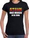 Bellatio Decorations Shoppartners Bv Steun onze mensen in de zorg t-shirt zwart voor dames - L