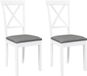 vidaXL Fauteuils avec coussins, lot de 2, bois de manguier massif, blanc