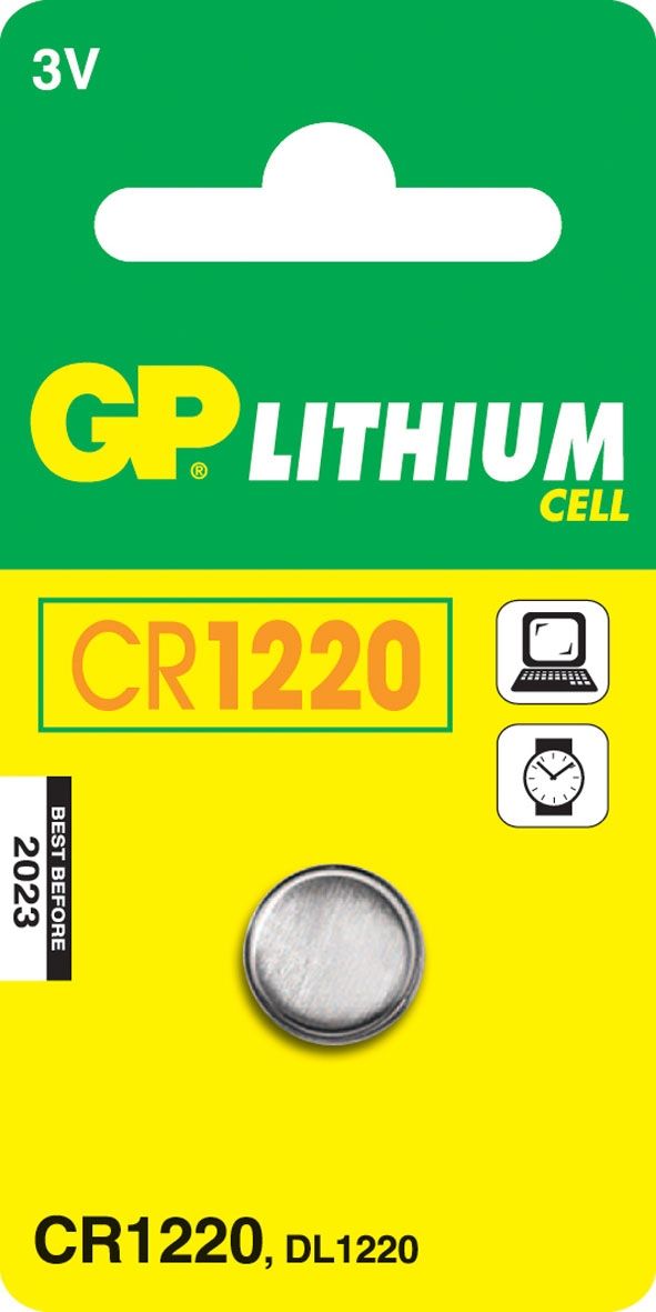 GP Batteries Lithium CR1220 3V - Single-use Battery