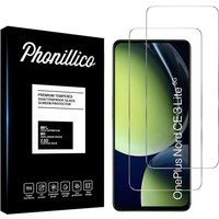 Phonillico® OnePlus Nord CE 3 LITE 5G Screen Protector Glass Film [Pack 2]