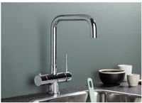 Selsiuz kranen Selsiuz 351212 Push & Turn 3-in-1 Haaks Chrome met Single Boiler
