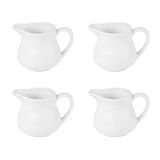 Olympia Athena Porseleinen Melkkannetjes (Set van 4) Krasbestendige kannen voor sauzen, jus, room 170ml/6oz CF370