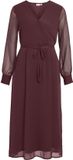 VILA VIFALIA V-NECK L/S MIDI DRESS - NOOS/DC - Dames - Port Royale