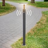 Lucande Fenia éclairage de jardin LED, 100 cm, capteur, IP54, anthracite