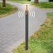 Lucande Fenia éclairage de jardin LED, 100 cm, capteur, IP54, anthracite
