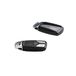 Audi 8W0071208BY9T sleutelafdekking, met ringlogo, alleen voor sleutels 4M0959754 8W0959754 8S0959754 *met* chroomclip (mythoszwart)