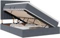 vidaXL LED opbergbed met matras Donkergrijs 140 x 190 cm Fluweel