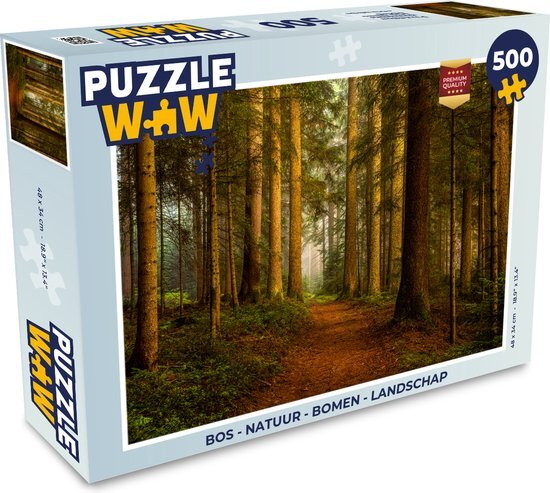 MuchoWow Puzzel Bos - Natuur - Bomen - Landschap - Bladeren - Legpuzzel - Puzzel 500 stukjes - Sinterklaas cadeautjes - Sinterklaas voor grote kinderen