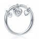 LGT JWLS Zilverkleurige Dames Ring met Hart Hanger van Zirkonia-19mm