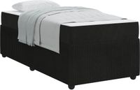 vidaXL Bedframe - Zwart - 90 x 200 cm - Stof