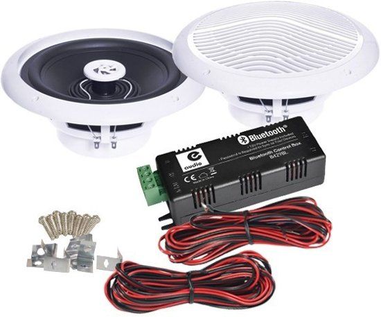 E-Audio B404BL badkamer muziekinstallatie met 6.5 inch speakers 60 Watt - Wit