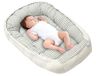 Medi Partners Babynest Knuffelnest 100% Katoen Wafel Reisbedje Voor baby's Zuigelingen 100x60x15cm Veilige sluiting (Plaid met olijfkleurige Wafel)