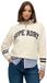 Superdry Athletic Essentials Sweatshirt mit Applikation und halbem Reißverschluss - Damen - Baumwolle - Desert Bone Off White - Größe S