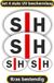 JERMA allerhandestickers Jerma - SH - Slechthorend Embleem sticker set 4 st - 2 st 10x6 - 2 st 5x3 cm - Vinyl - zelfklevend