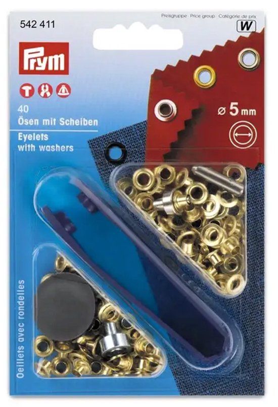 Prym Ringen met schijven MS 5,0 mm goudkleurig