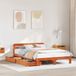 Maison Exclusive Lit en bois massif sans matelas, brun lavé, 150x200 cm