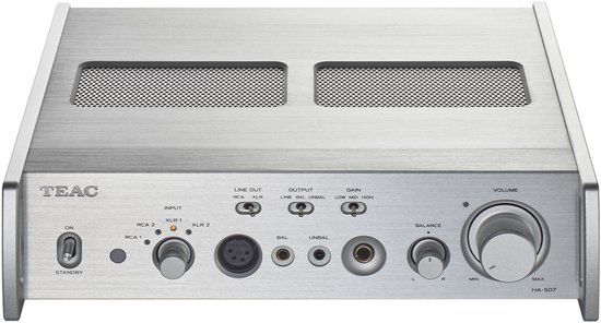 TEAC HA-507 Hoofdtelefoonversterker en Voorversterker, Zilver