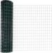 vidaXL Euro-hek met palen 10 x 1,4 m PVC-Coated Staal Groen