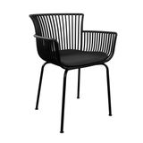 Kick Collection KICK® OTIS Tuinstoel – Met Armleuningen – Met Zitkussen – Kunststof – Zwart