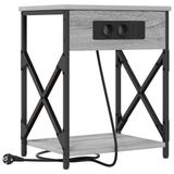 vidaXL Nachtkastje Grijs Sonoma Bewerkt Hout 41 x 31 x 51 cm
