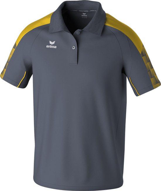 Erima Evo Star Polo Heren - Grijs / Geel - XL
