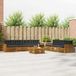 vidaXL Acacia Hout Bank Loungeset Natuurlijk en Antraciet