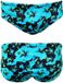 CROTTON SA Turbo Fluor Hibis Slip de bain Bleu, Noir S Homme