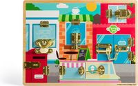 BIGJIGS Toys Wooden Latches & Catches Board