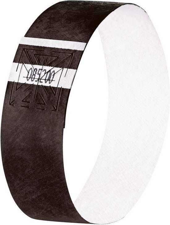 Sigel evenementenbandjes - super soft - 255x25mm - zwart - 120 stuks